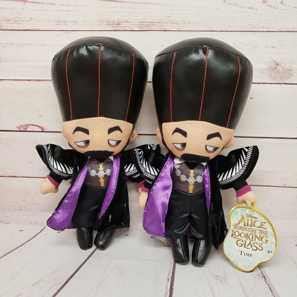 Disney Alice Through the Looking Glass 9.5" Time Lot of 2 Plush